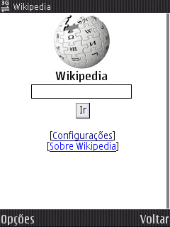 Wikipedia - Site oficial no celular